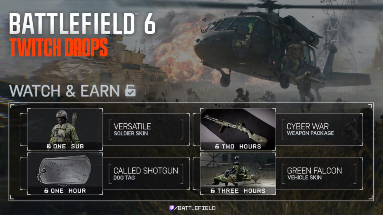All Battlefield 6 Twitch Drops and how to get them
